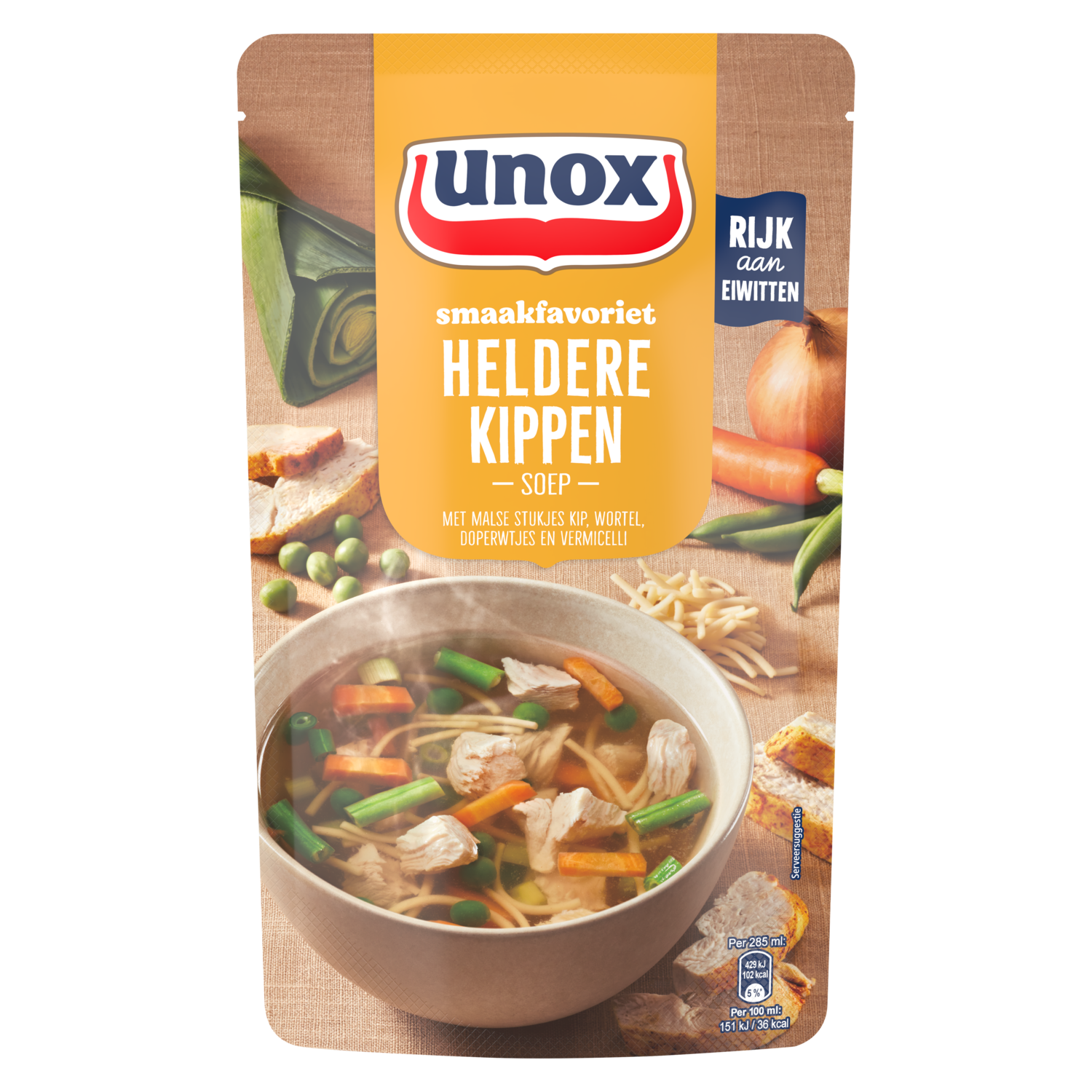 Unox Soep in zak heldere kippensoep
