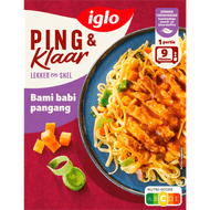 Iglo Ping en klaar bami babi pangang Foto van Iglo Ping en klaar bami babi pangang