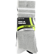 Sportsokken casual crew streep 3 st. mt 35-46 3ass Foto van Sportsokken casual crew streep 3 st. mt 35-46 3ass