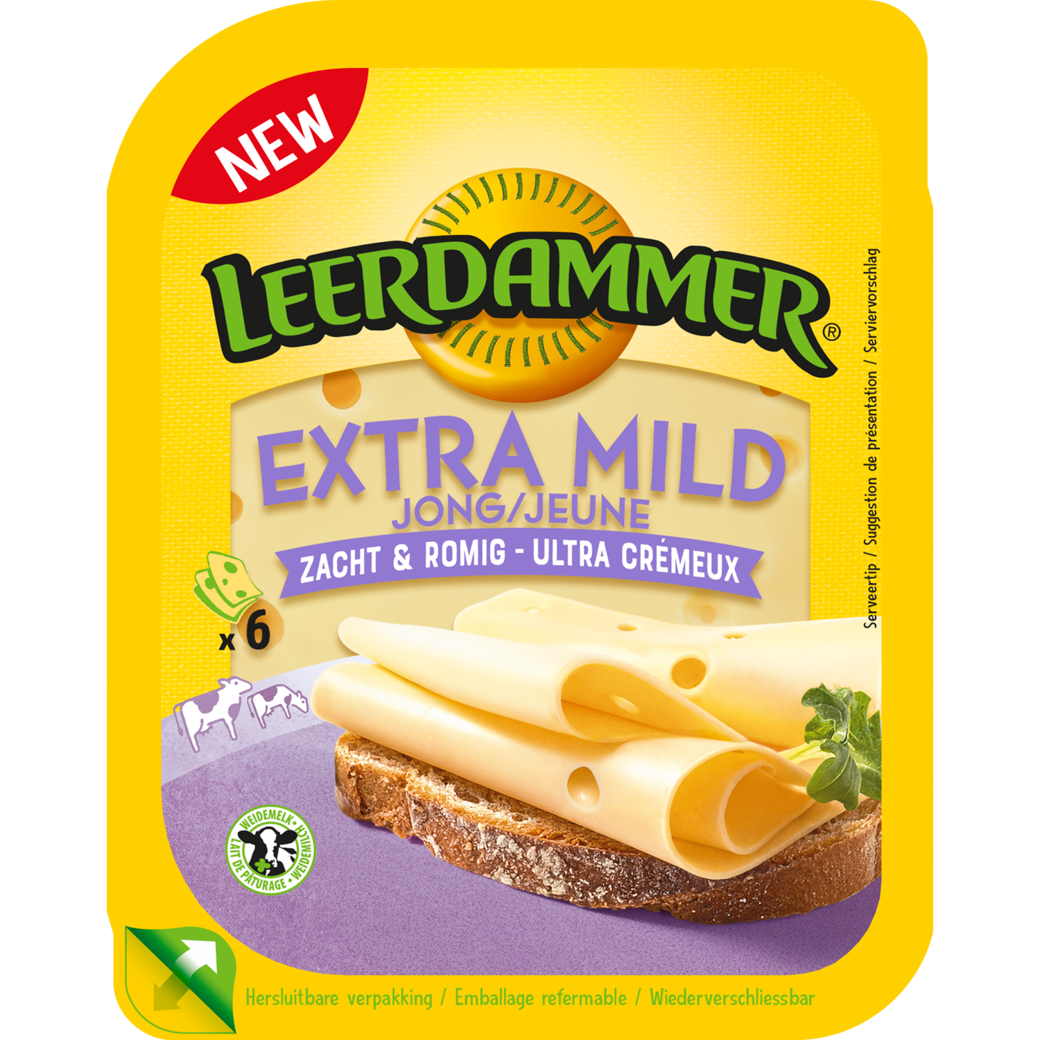 Leerdammer Kaas extra mild 50+ plakken