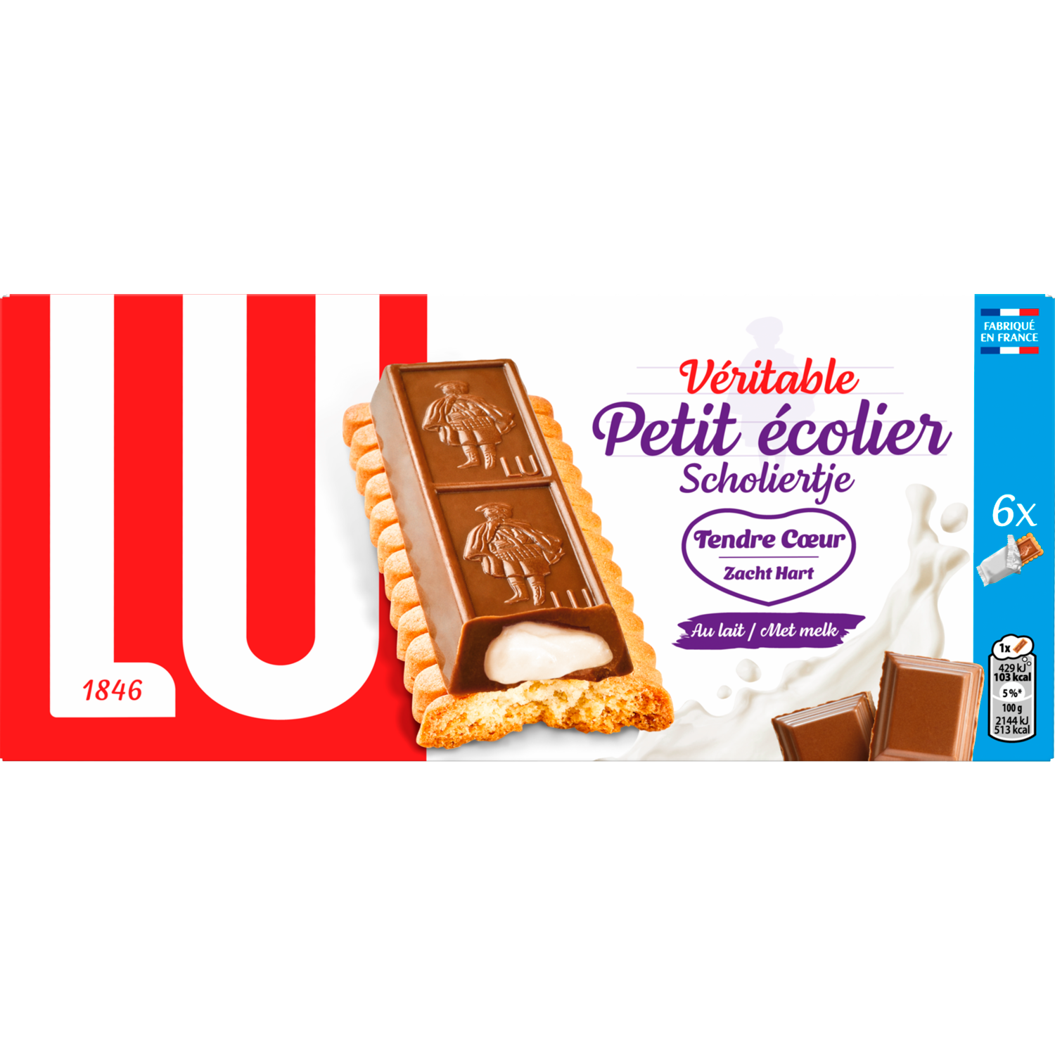 Lu Scholiertje reep met melk
