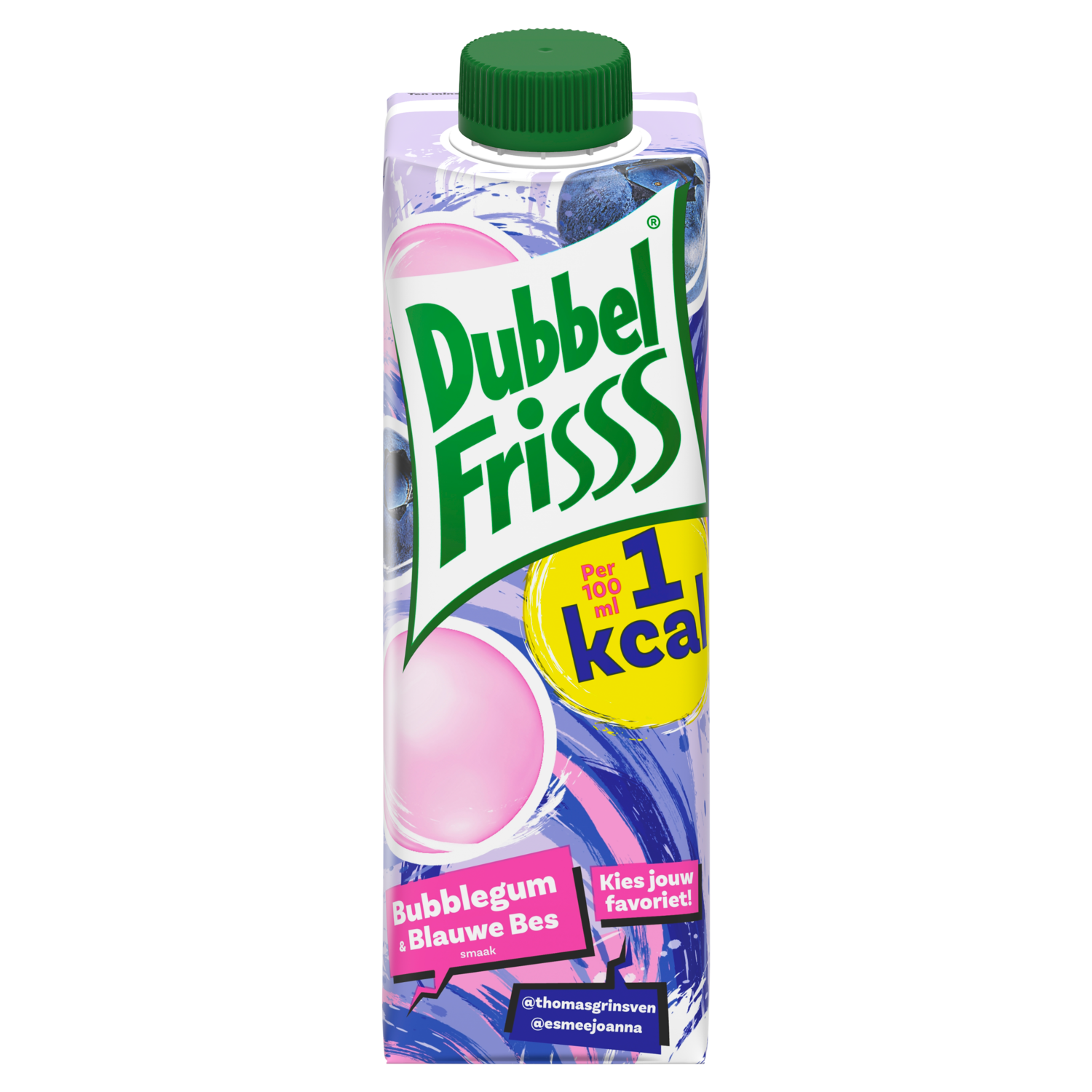 Dubbelfrisss Bubblegum en blauwe bes 1kcal