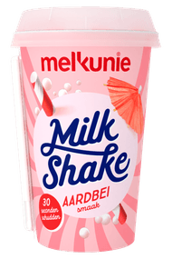Melkunie Milkshake aardbei Foto van Melkunie Milkshake aardbei