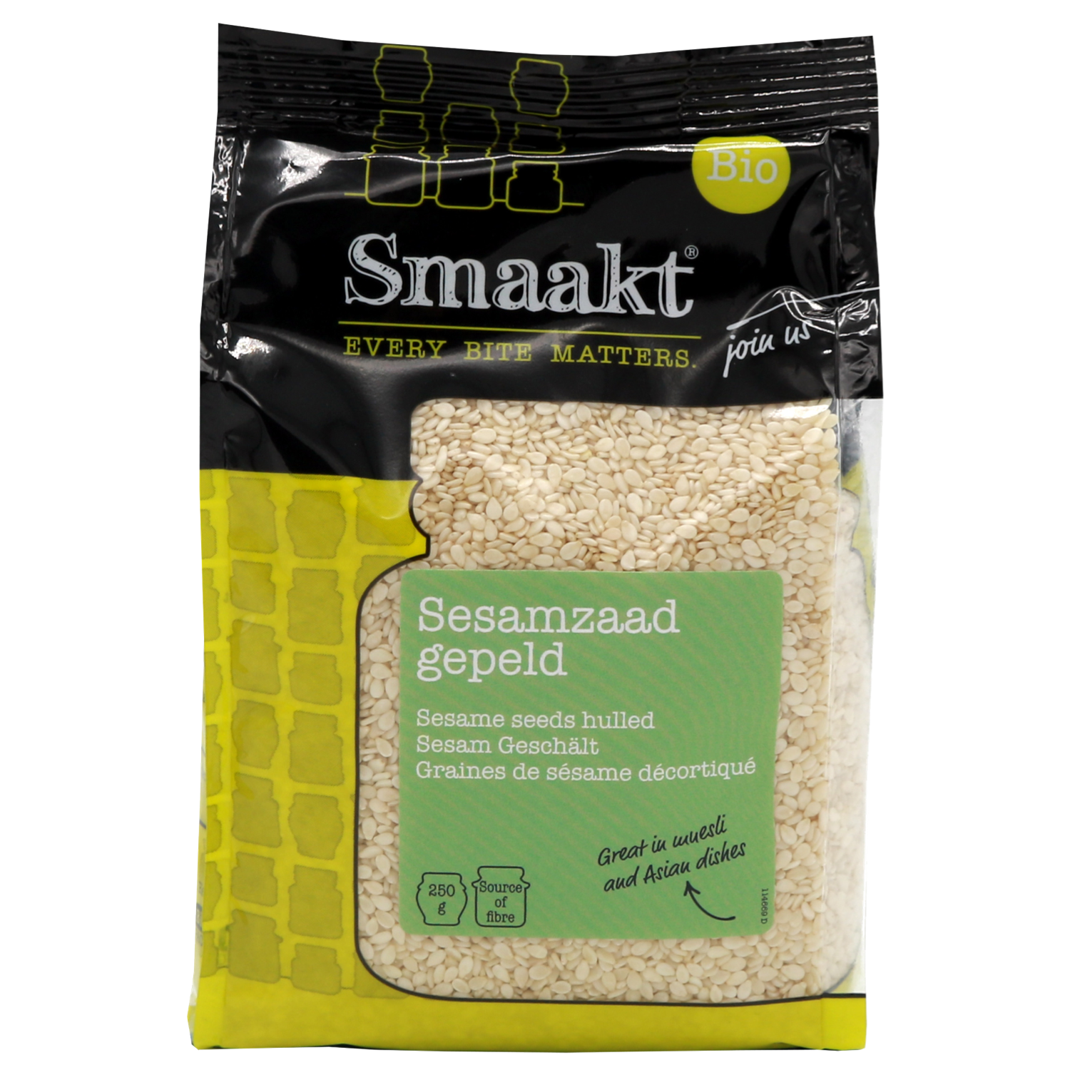 Smaakt Sesamzaad gepeld
