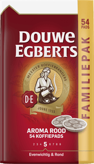 Douwe Egberts Aroma Rood koffiepads familiepak Foto van Douwe Egberts Aroma Rood koffiepads familiepak