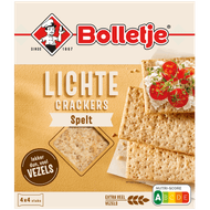 Bolletje Lichte crackers spelt 4 x 4 stuks Foto van Bolletje Lichte crackers spelt 4 x 4 stuks
