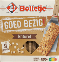 Bolletje Goed bezig havermoutrepen naturel 9 stuks Foto van Bolletje Goed bezig havermoutrepen naturel 9 stuks