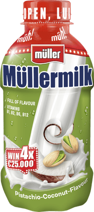 Müllermilk pistache kokosnoot Foto van Müllermilk pistache kokosnoot