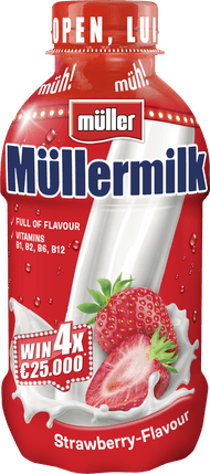 Müllermilk aardbei Foto van Müllermilk aardbei