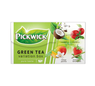 Pickwick Variatie groene thee variatiedoosje Foto van Pickwick Variatie groene thee variatiedoosje