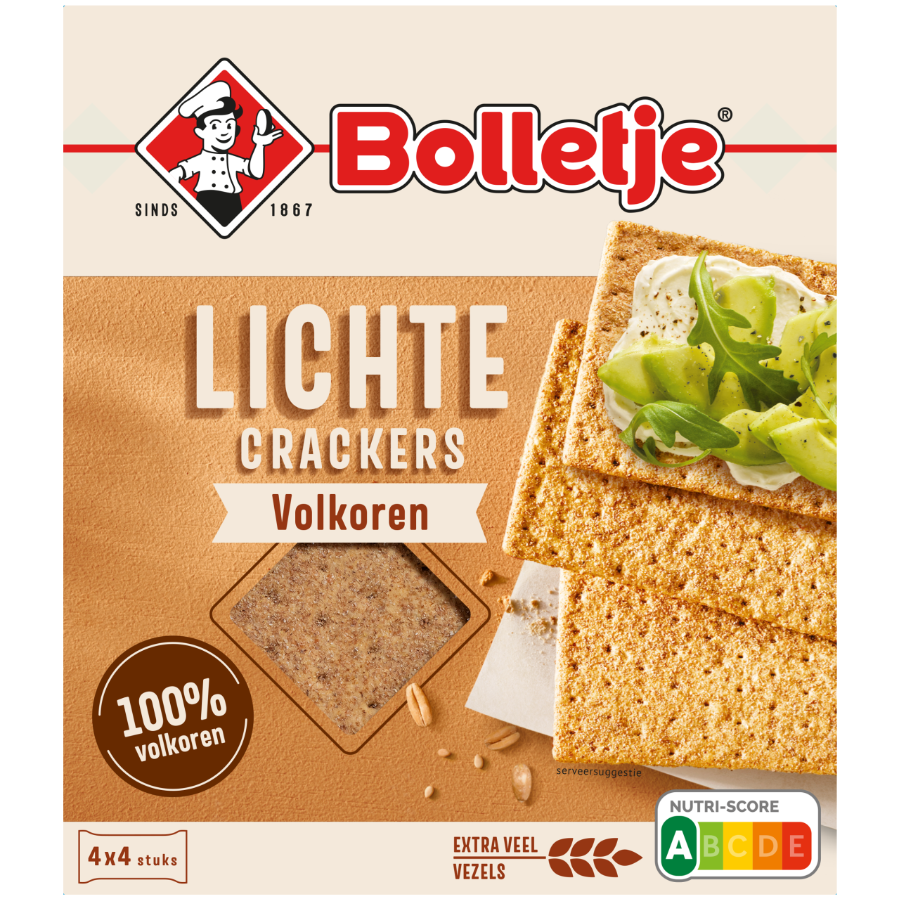 Bolletje Lichte crackers volkoren