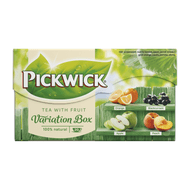 Pickwick Vruchtenthee fruitvariatie groen kop 20 zakjes Foto van Pickwick Vruchtenthee fruitvariatie groen kop 20 zakjes