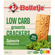 Bolletje Groentecrackers spinazie 4x4 st Foto van Bolletje Groentecrackers spinazie 4x4 st