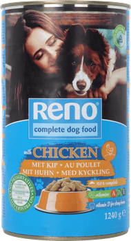 Reno Hondenvoer kip-groenten in saus Foto van Reno Hondenvoer kip-groenten in saus