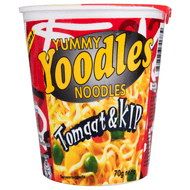 Yummy Noodles cup tomaat & kip Foto van Yummy Noodles cup tomaat & kip