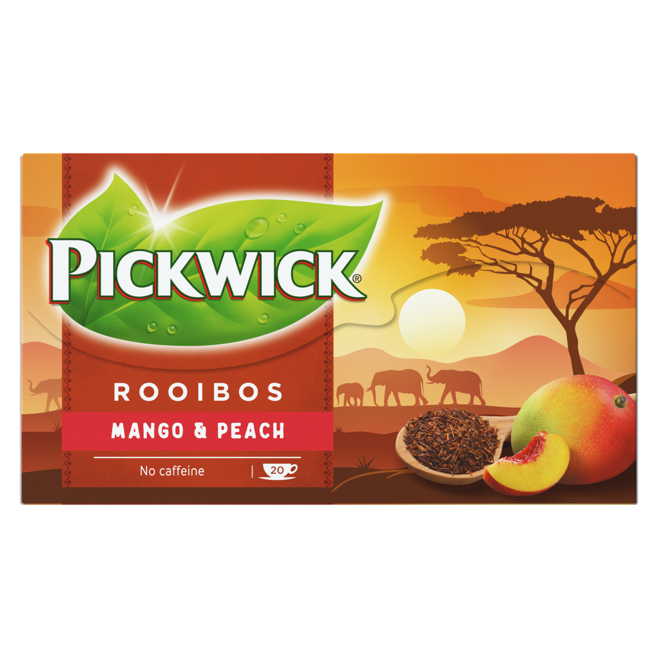 Pickwick Mango & Perzik Rooibos thee