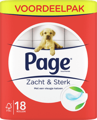 Page Toiletpapier 18 rollen zacht & sterk Foto van Page Toiletpapier 18 rollen zacht & sterk