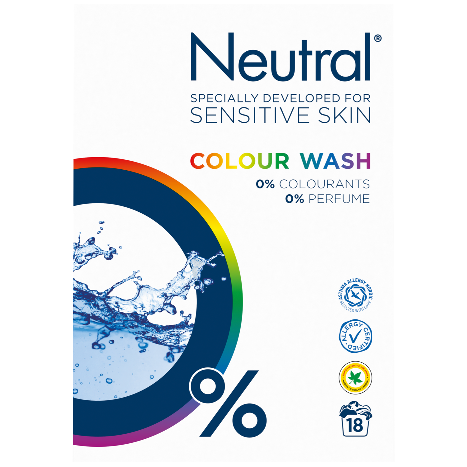 Neutral Wasmiddel poeder kleur 18 wasbeurten