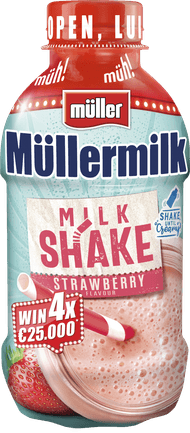 Müllermilk Milkshake aardbei Foto van Müllermilk Milkshake aardbei