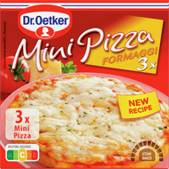 Dr. Oetker Mini pizza formaggi 3 st. Foto van Dr. Oetker Mini pizza formaggi 3 st.