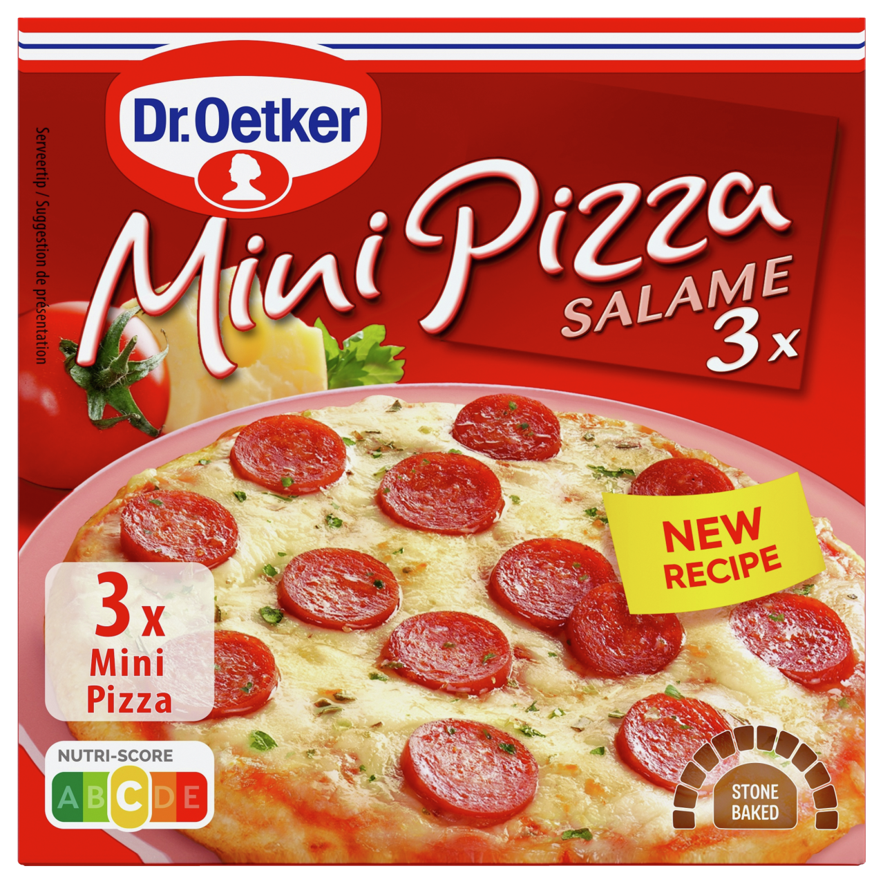 Dr. Oetker Mini pizza salame 3 stuks