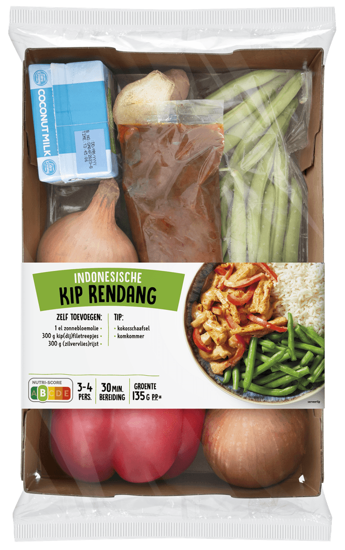 Verspakket kip rendang