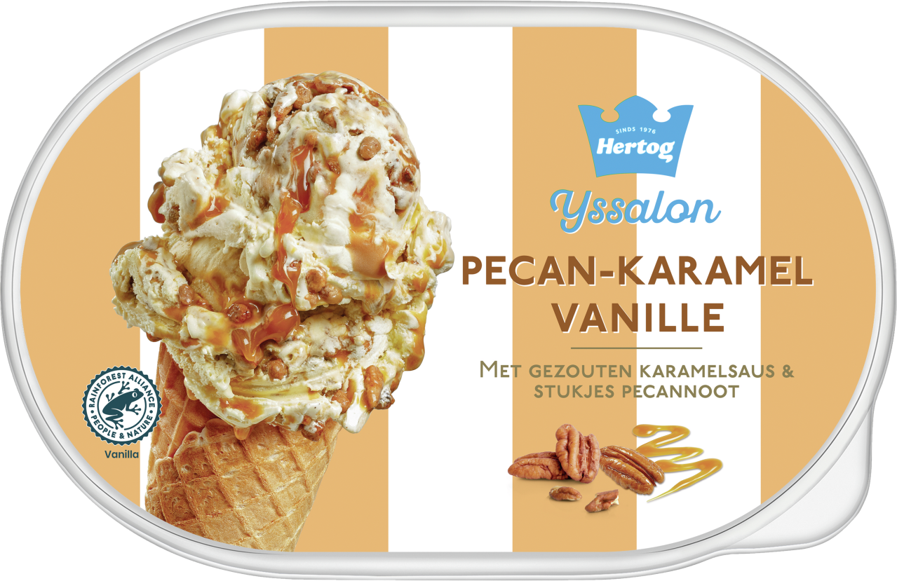 Hertog Ijs pecan karamel vanille