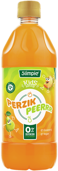 Slimpie Kids limonadesiroop perzik peer Foto van Slimpie Kids limonadesiroop perzik peer