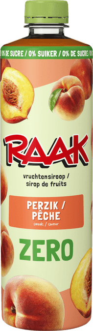 Raak Limonadesiroop perzik zero Foto van Raak Limonadesiroop perzik zero