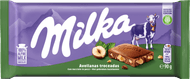 Milka Chocoladereep gebroken hazelnoten Foto van Milka Chocoladereep gebroken hazelnoten