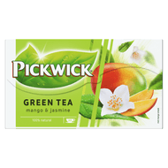Pickwick Groene thee mango & jasmine 20 zk. Foto van Pickwick Groene thee mango & jasmine 20 zk.
