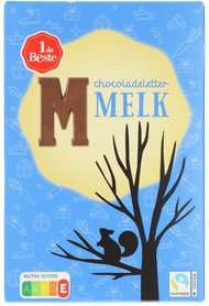 1 de Beste Chocoladeletter m melk Foto van 1 de Beste Chocoladeletter m melk