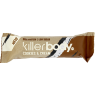 Killerbody High protein bar cookies & cream Foto van Killerbody High protein bar cookies & cream