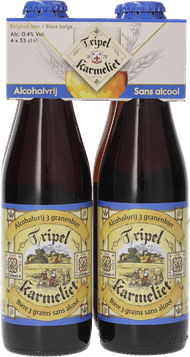 Karmeliet Tripel 0.4% 4x 33cl Foto van Karmeliet Tripel 0.4% 4x 33cl