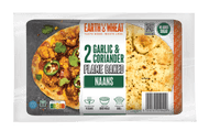 EARTH & WHEAT Naanbrood knoflook & koriander 2st. Foto van EARTH & WHEAT Naanbrood knoflook & koriander 2st.