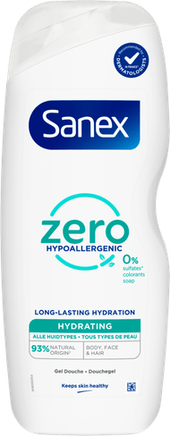 Foto van Sanex Douchegel zero% hydraterend normale huid