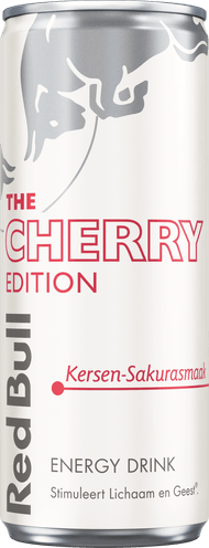 Red Bull Energy drink cherry edition Foto van Red Bull Energy drink cherry edition