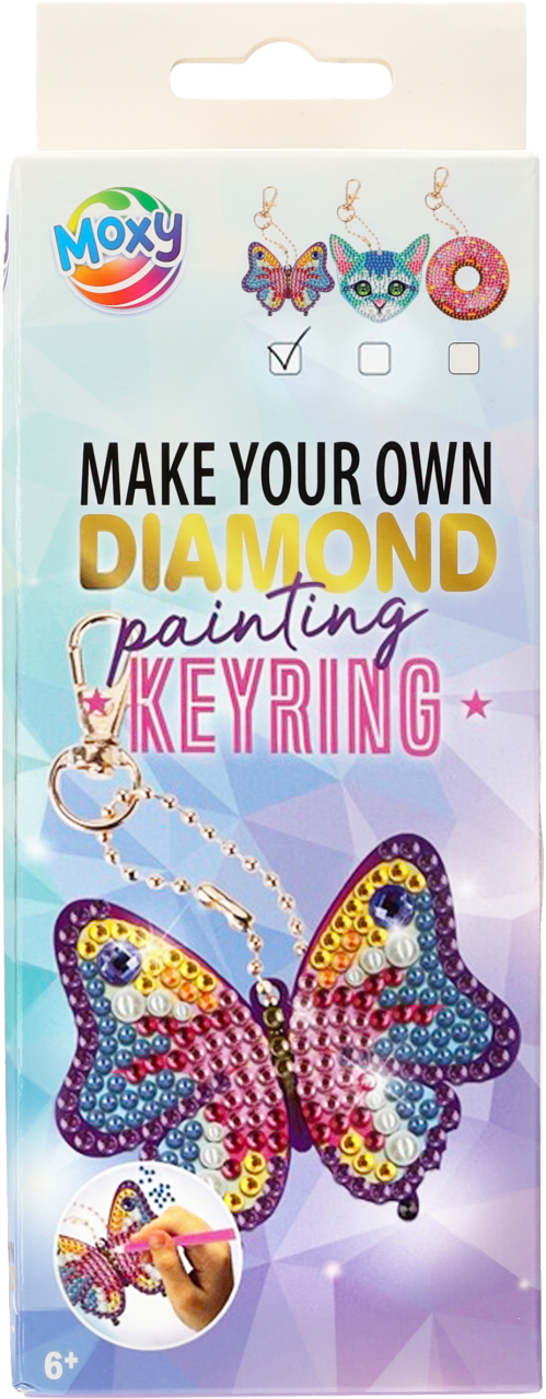 Diamond painting sleutelhanger 3 assorti