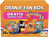 Lay's Chips oranje fan box Foto van Lay's Chips oranje fan box