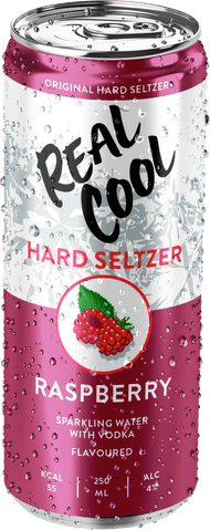 Foto van Real Cool Hard seltzer raspberry
