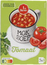 1 de Beste 1 kop soep tomaat 5 st. Foto van 1 de Beste 1 kop soep tomaat 5 st.
