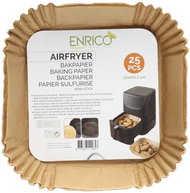 Enrico airfryer bakpapier 25 vellen Foto van Enrico airfryer bakpapier 25 vellen