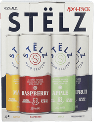 Stelz Hard seltzer apple & raspberry & mango & pa Foto van Stelz Hard seltzer apple & raspberry & mango & pa