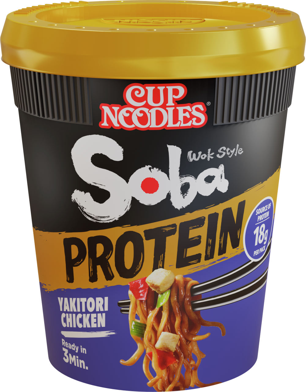 Nissin Soba noodles protein yakitori kip