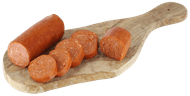 Foto van Twee Kippen Oranje grillworst naturel