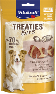 Vitakraft Hondensnacks treaties bits leverworst Foto van Vitakraft Hondensnacks treaties bits leverworst