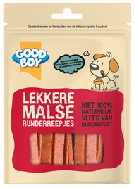 GOOD BOY Hondensnacks runderreepjes Foto van GOOD BOY Hondensnacks runderreepjes
