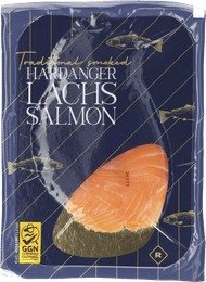 Hardanger lachs Gerookte zalm Foto van Hardanger lachs Gerookte zalm