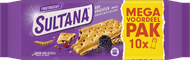 Sultana Fruitbiscuit bosvruchten 10-pack Foto van Sultana Fruitbiscuit bosvruchten 10-pack