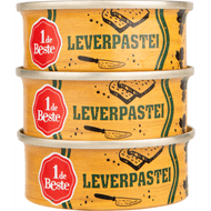1 de Beste Leverpastei 3-pack Foto van 1 de Beste Leverpastei 3-pack